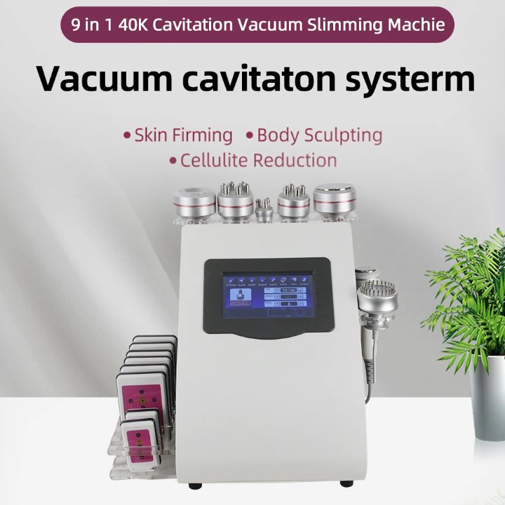 9 in 1 cavitation vacuum slimming system presentation